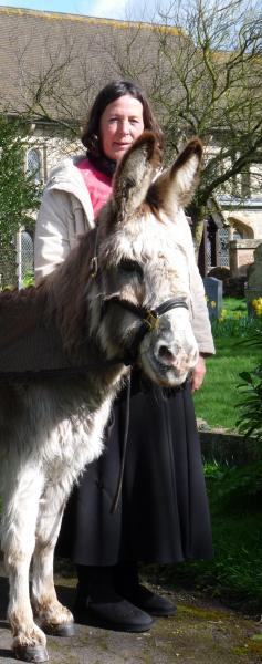 me and Charlotte at the church on palm sunday.