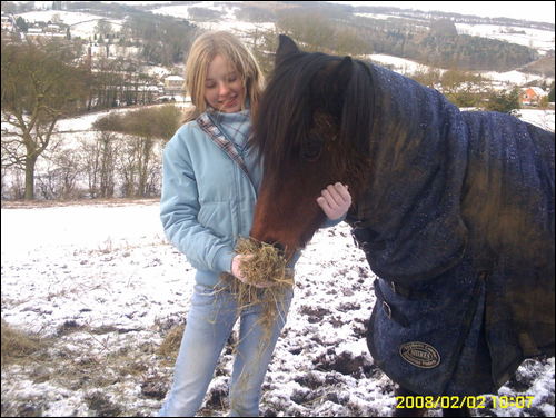 Me and Jazmine in the snow.