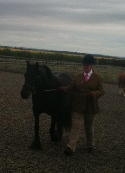My first show with Eva.....boy I need to lose weight and get fitter.... but I love this little black fell pony she is such a sweet genuine pony :)